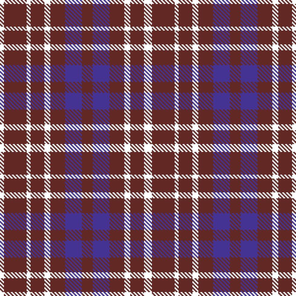 Rustic Ebicha Brown and Soft White Seamless Tartan Textile Design vector