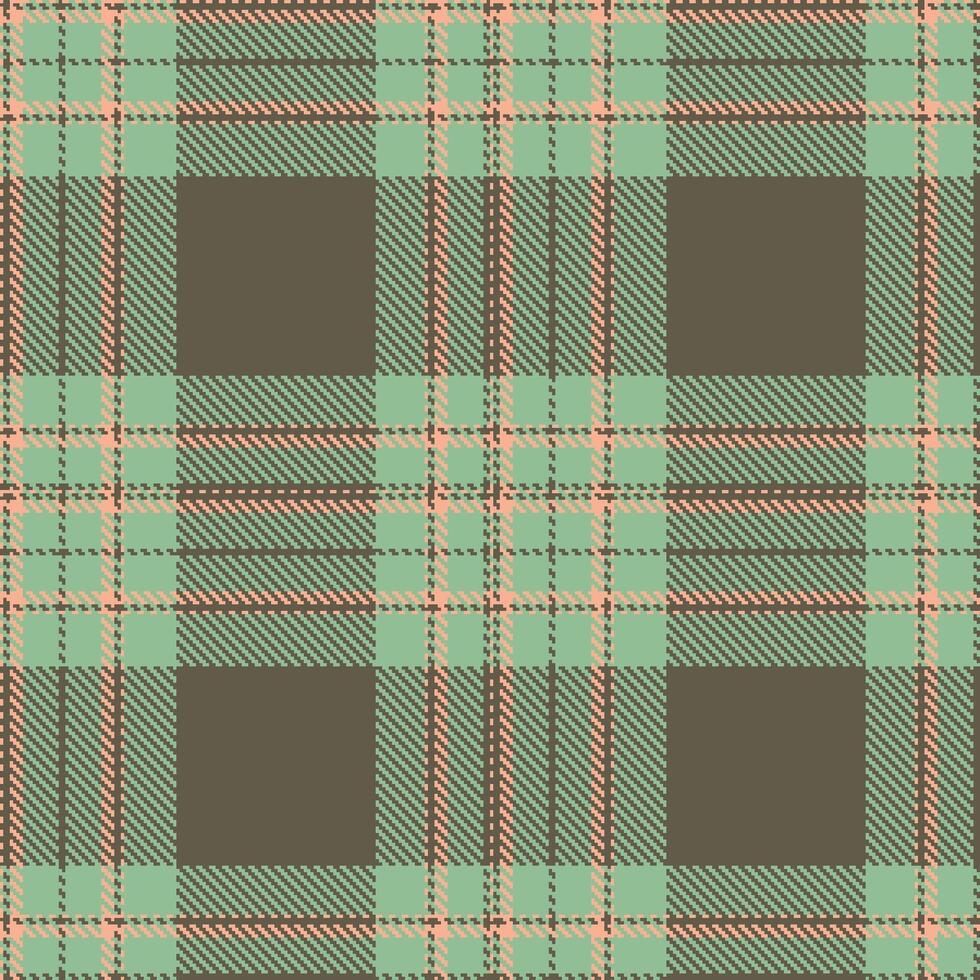 Modern Seamless Tartan featuring Sandy Island Girl and Light Frontier Shadow Textile Design vector