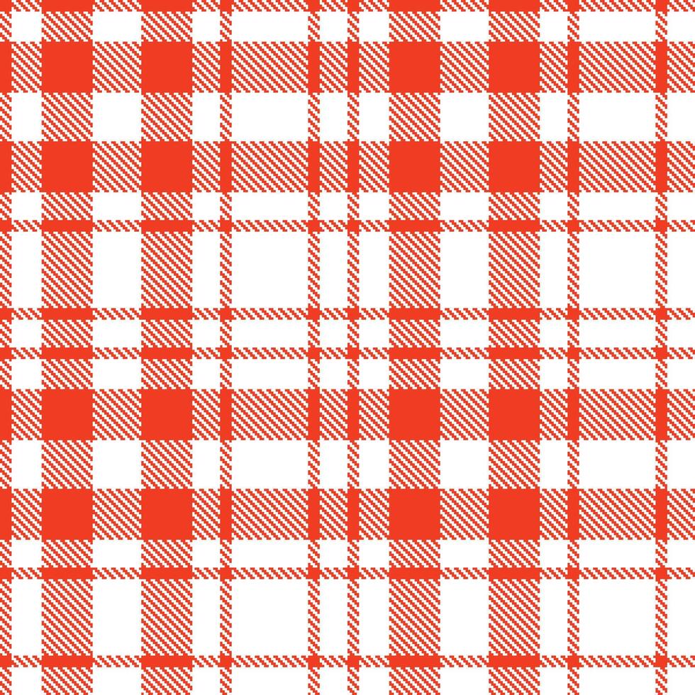 Plaid pattern seamless. Autumn Metroid Red and Traditional White Tartan Textile Design. vector