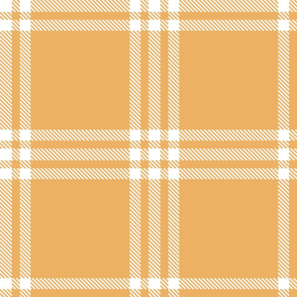 Modern Seamless Tartan featuring Neon White and Dark Salted Caramel Textile Design vector