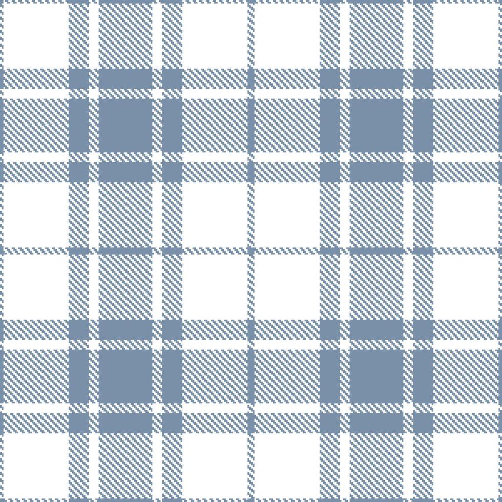 Plaid pattern seamless. Soft Blue Shadow and Traditional White Tartan Textile Design. vector