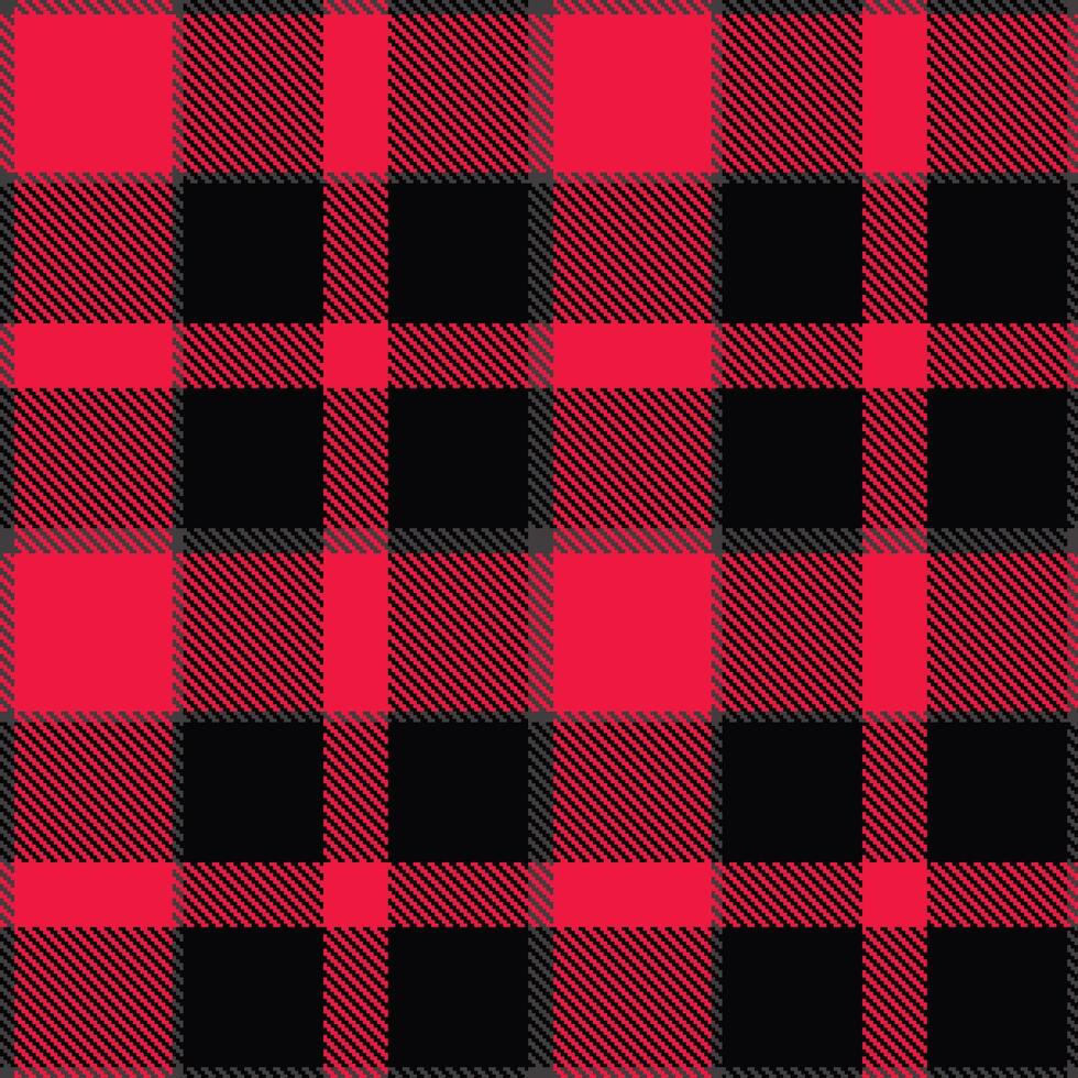 Classic Binrouji Black Tartan patterns fabric texture. Modern Vivid American Rose Seamless Tartan vector
