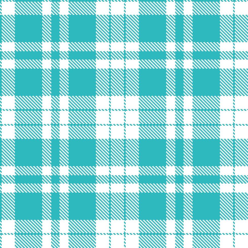 Modern Seamless Tartan featuring Iridescent Montego Bay and Muted White Textile Design vector