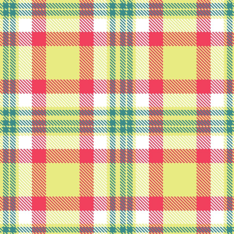 Plaid pattern seamless. Neon Illuminating and Dusky Taos Turquoise Tartan Textile Design. vector