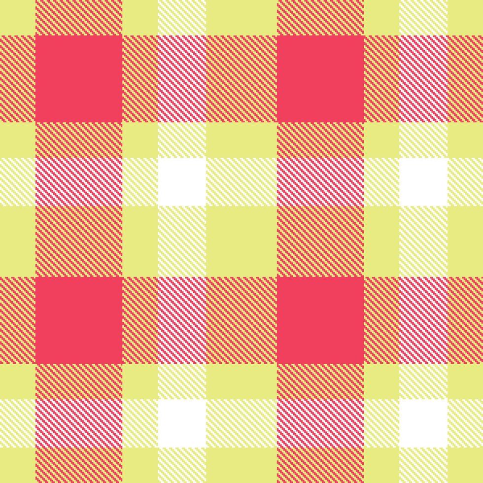 Modern Warm Illuminating and Muted Sizzling Red Seamless Tartan Textile Design vector