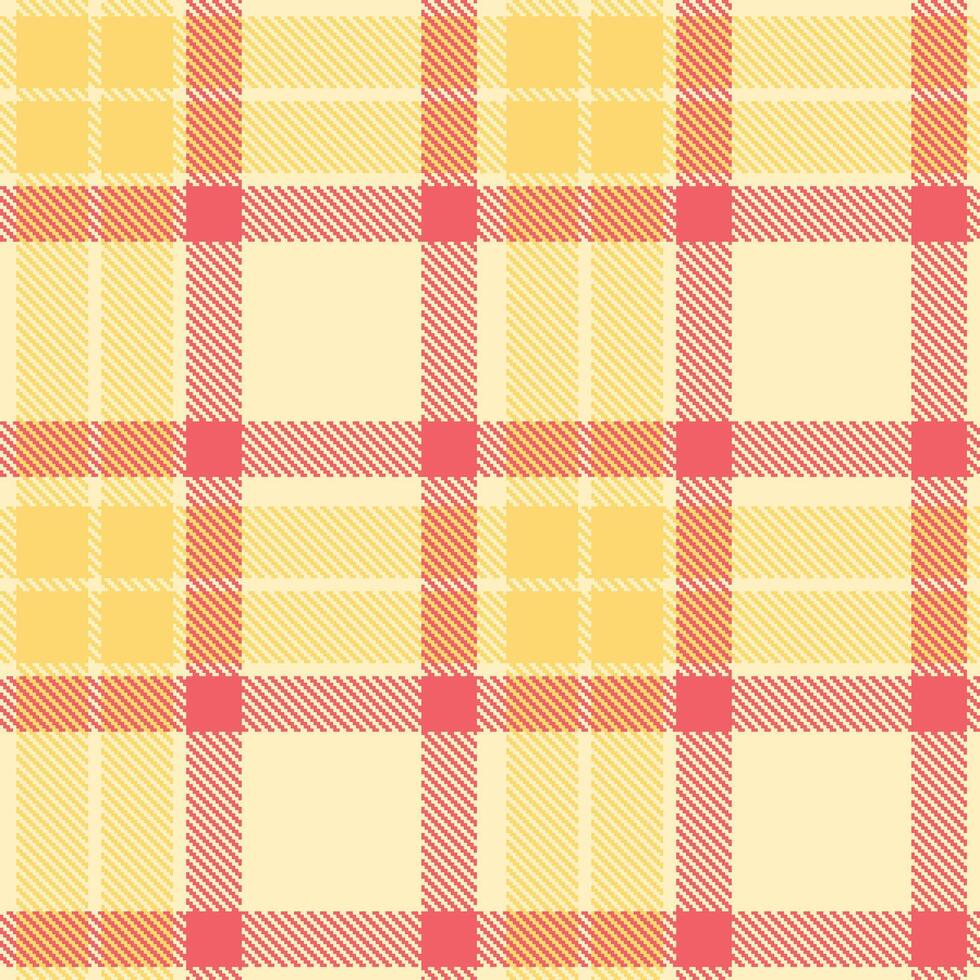 Modern Seamless Tartan featuring Rustic Egg White and Autumn Hint of Honey Textile Design vector
