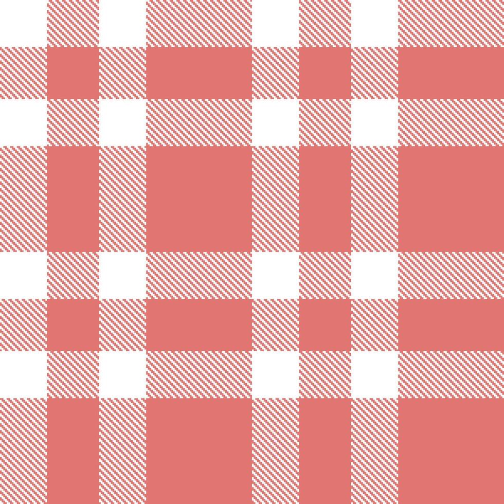 Modern Traditional White and Deep Geraldine Seamless Tartan Textile Design vector