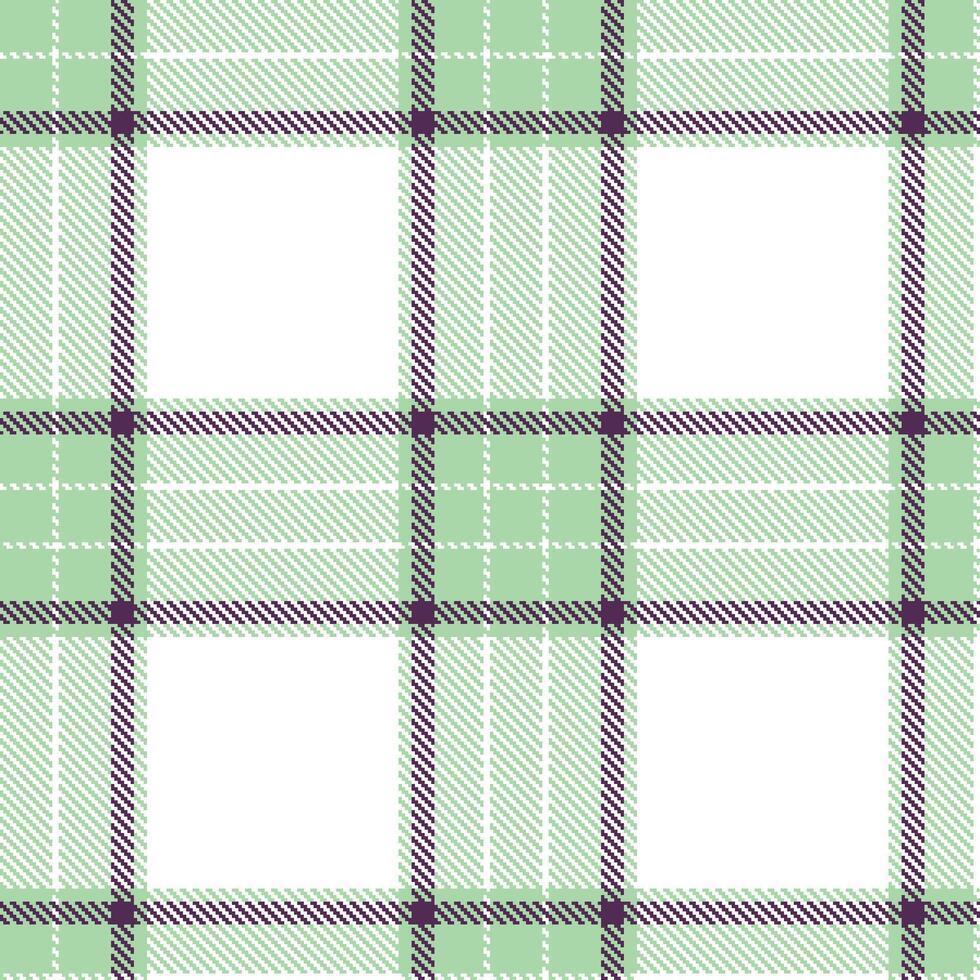Modern Soft Vers de Terre and Rustic White Seamless Tartan Textile Design vector