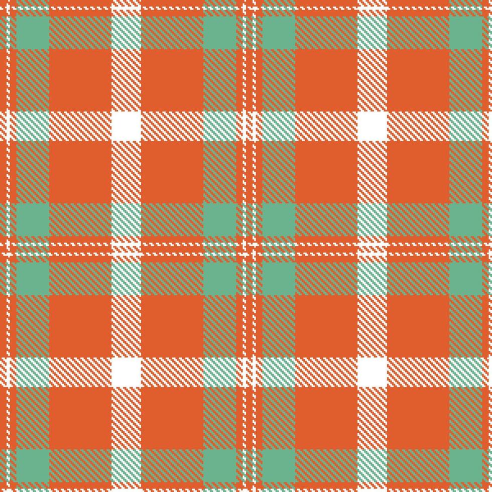 Modern Seamless Tartan featuring Vivid Salametti and Dark White Textile Design vector