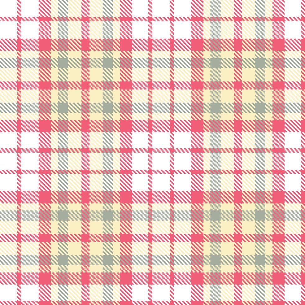 Rustic Highlighter Pink Tartan patterns fabric texture. Modern Warm Tinkerbell Trail Seamless Tartan vector