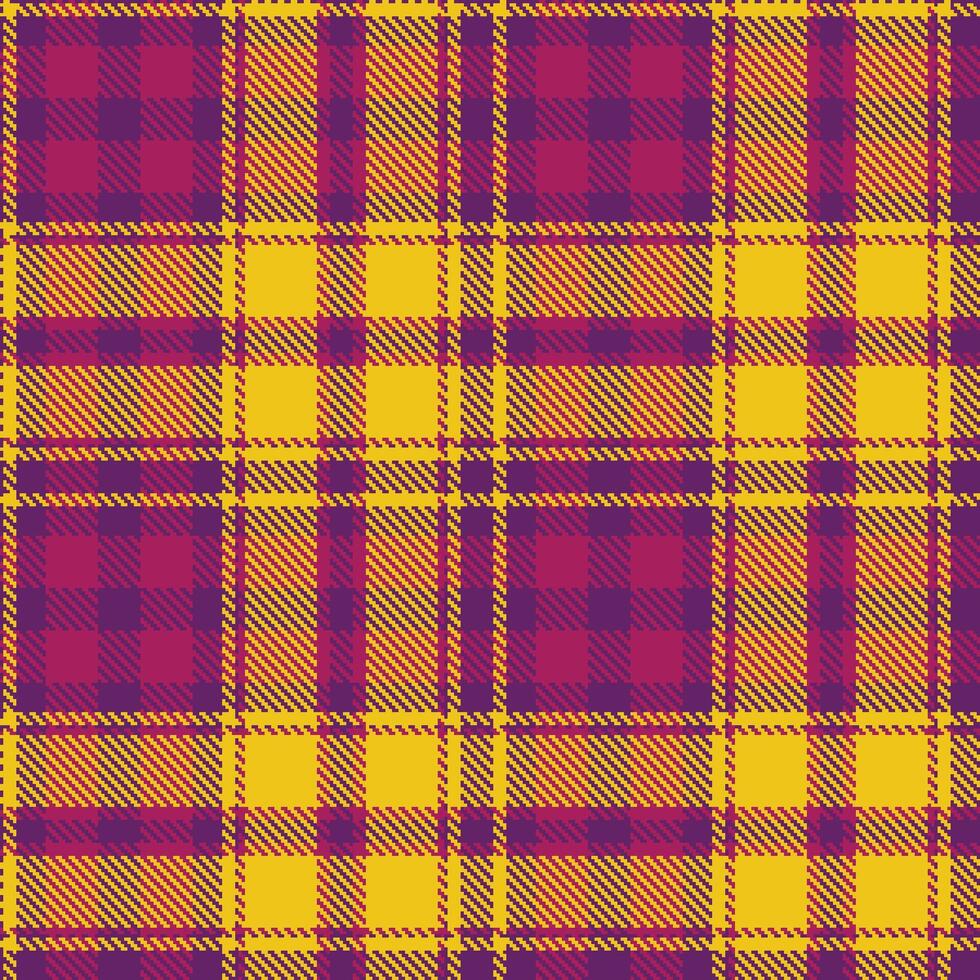 Modern Seamless Tartan featuring Warm Purple Dreamer and Bright Violet Red Textile Design vector