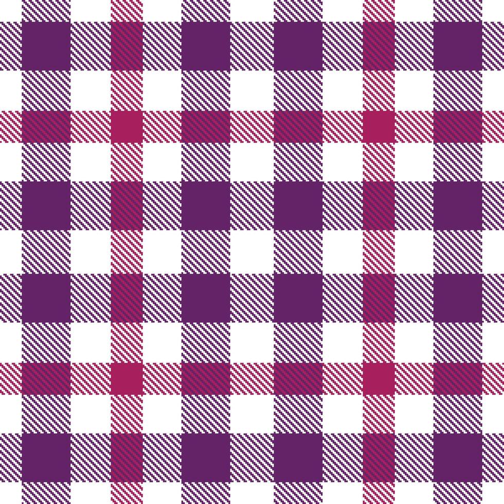Dusky White and Autumn Purple Dreamer Seamless Tartan Textile Design vector