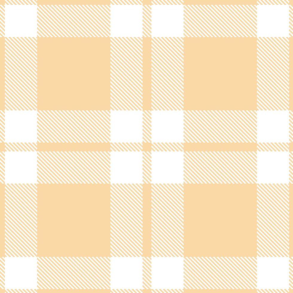 Modern Pale Corn Stalk and Rustic White Seamless Tartan Textile Design vector