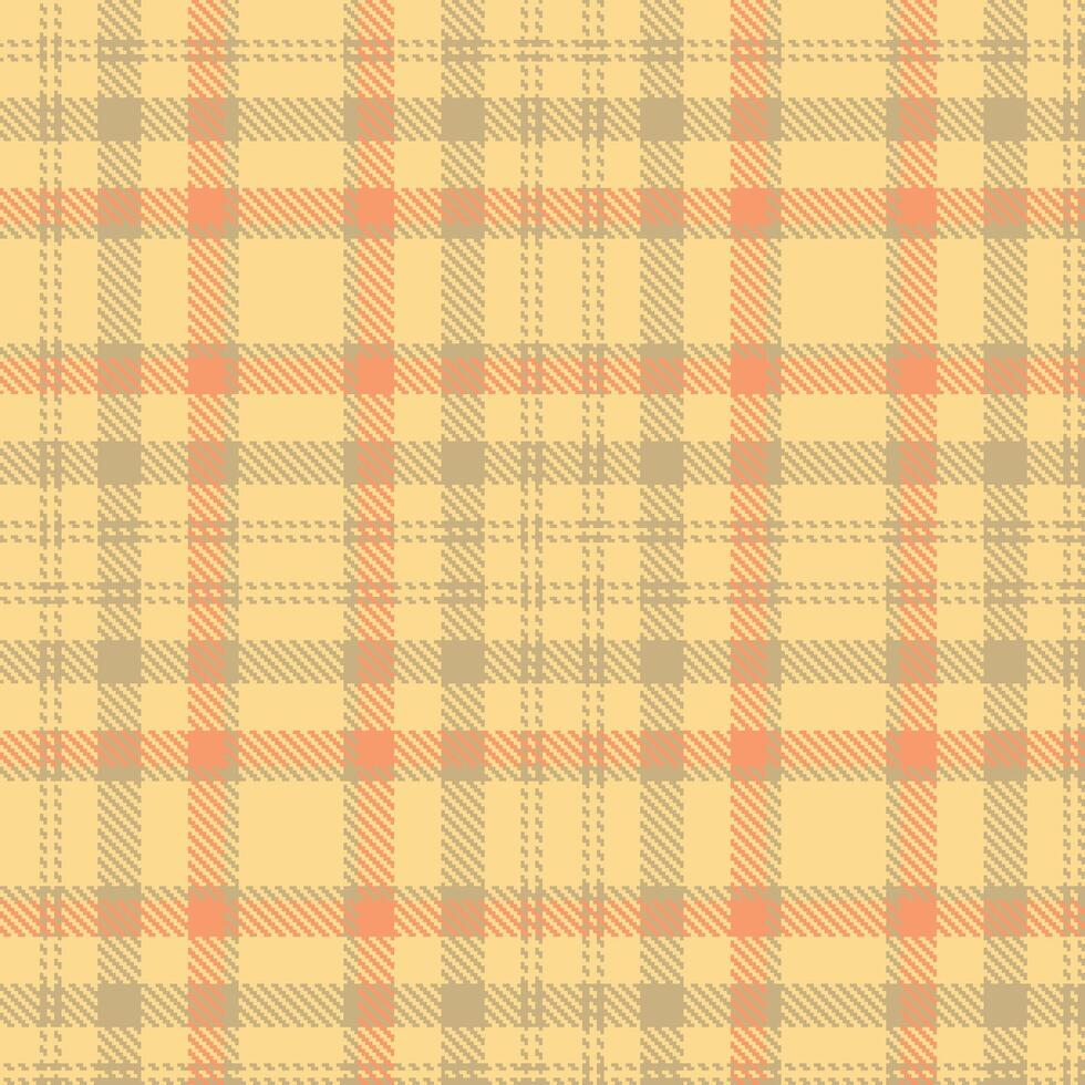 Modern Seamless Tartan featuring Vintage Lemon Pound Cake and Bright Cliff Ridge Textile Design vector