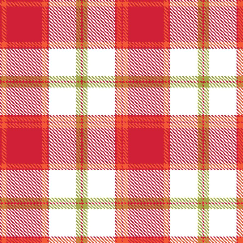 Vintage Red Tape and Vivid Hot Embers Seamless Tartan Textile Design vector