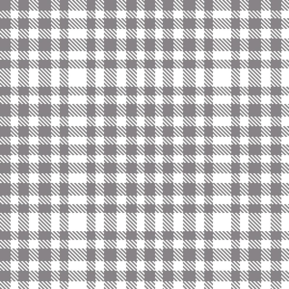 Modern Seamless Tartan featuring Dark Suva Grey and Rich White Textile Design vector