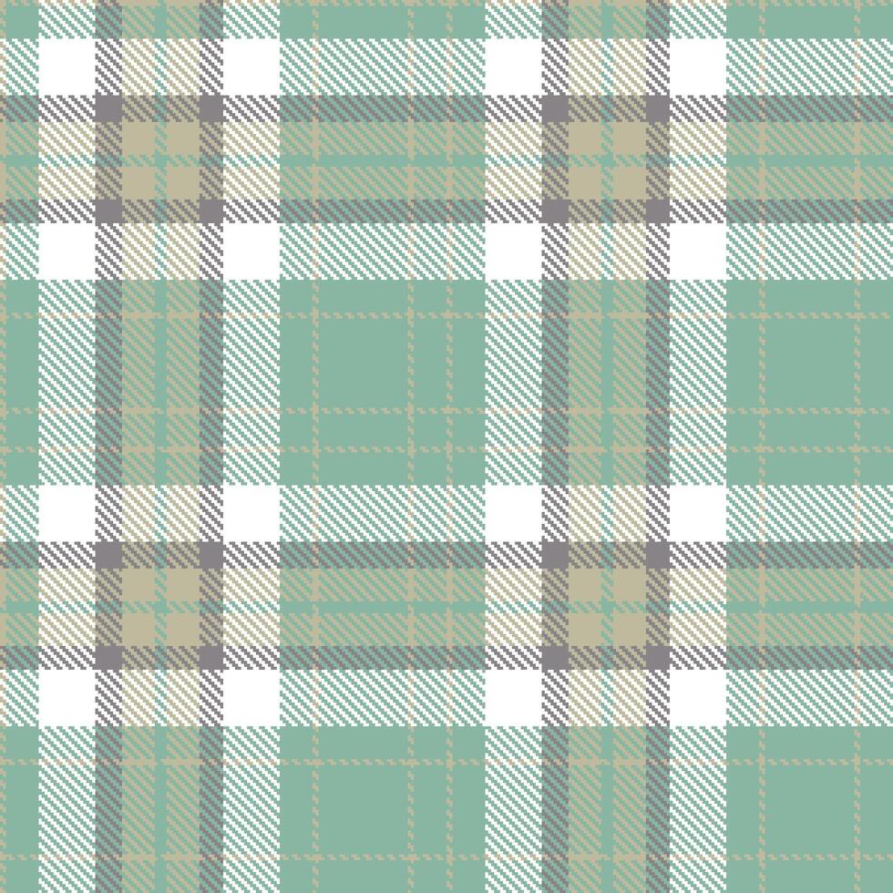 Deep Trinity Islands and Dusky Source Green Seamless Tartan Textile Design vector