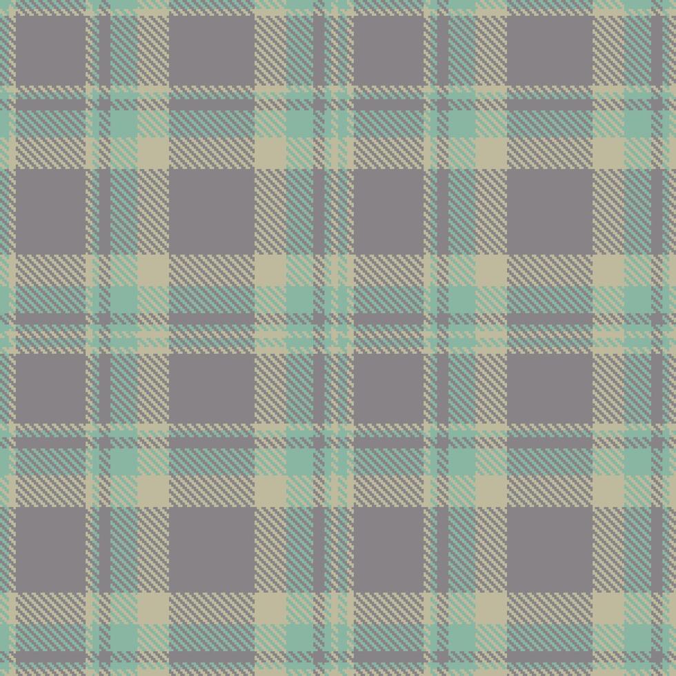 Modern Seamless Tartan featuring Iridescent Source Green and Mellow Trinity Islands Textile Design vector