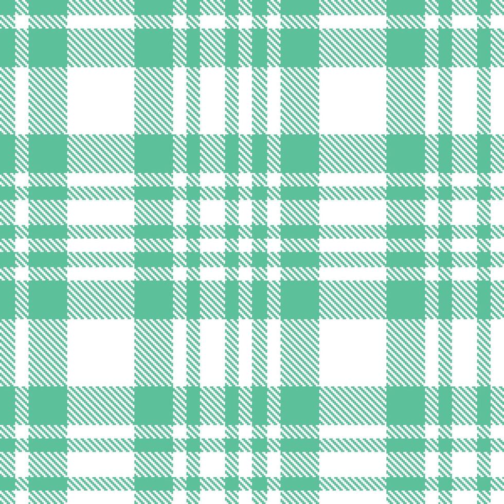 Neon Mega Teal Seamless Tartan with Sandy White accents Textile Design vector