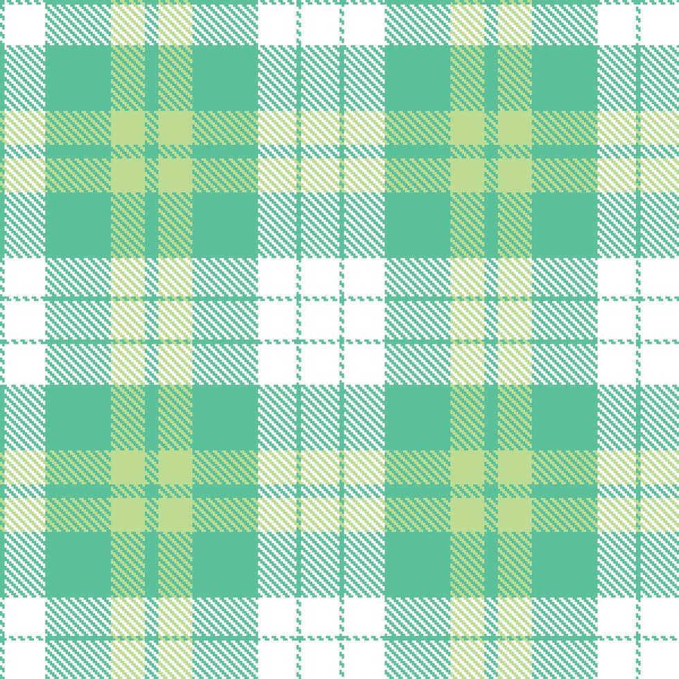Plaid pattern seamless. Muted Mega Teal and Warm White Tartan Textile Design. vector