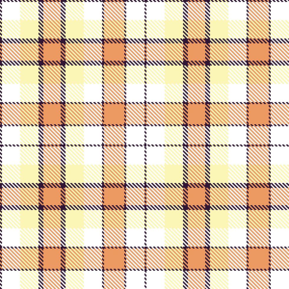 Vivid Cultist Robe Seamless Tartan with Sandy White accents Textile Design vector