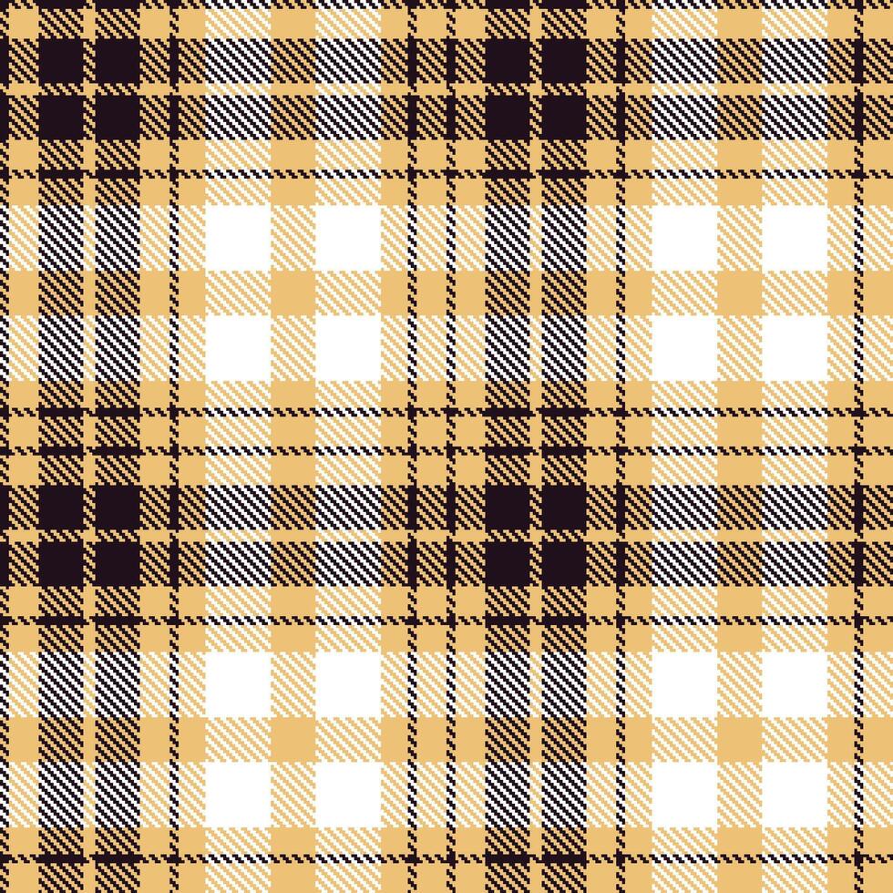 Modern Seamless Tartan featuring Light Sassy Yellow and Dusty Meski Black Textile Design vector