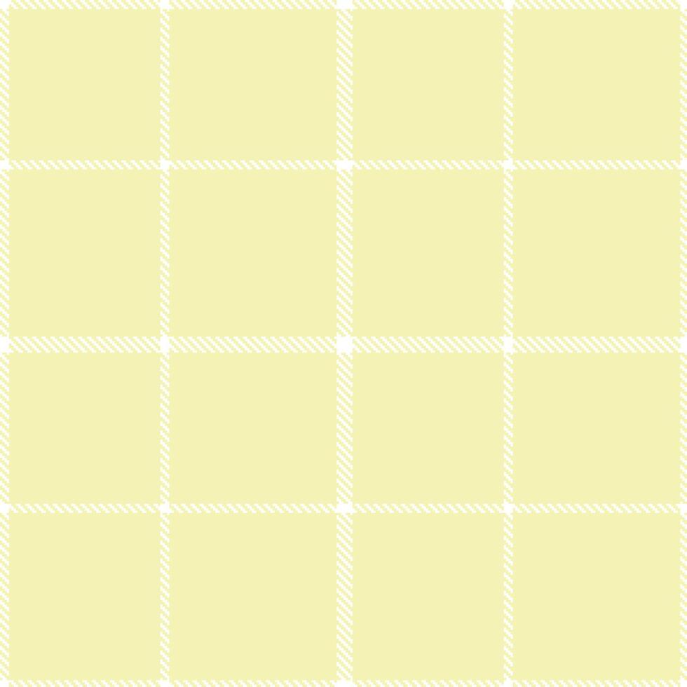 Plaid pattern seamless. Mellow White and Warm Yellow Chalk Tartan Textile Design. vector