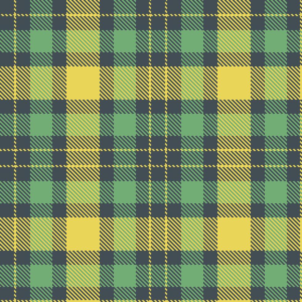Light High Salute and Dark Gamboge Yellow Seamless Tartan Textile Design vector