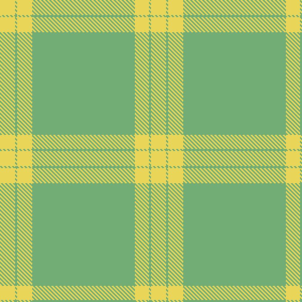 Neon Gamboge Yellow Tartan patterns fabric texture. Modern Bright Dusty Green Seamless Tartan vector