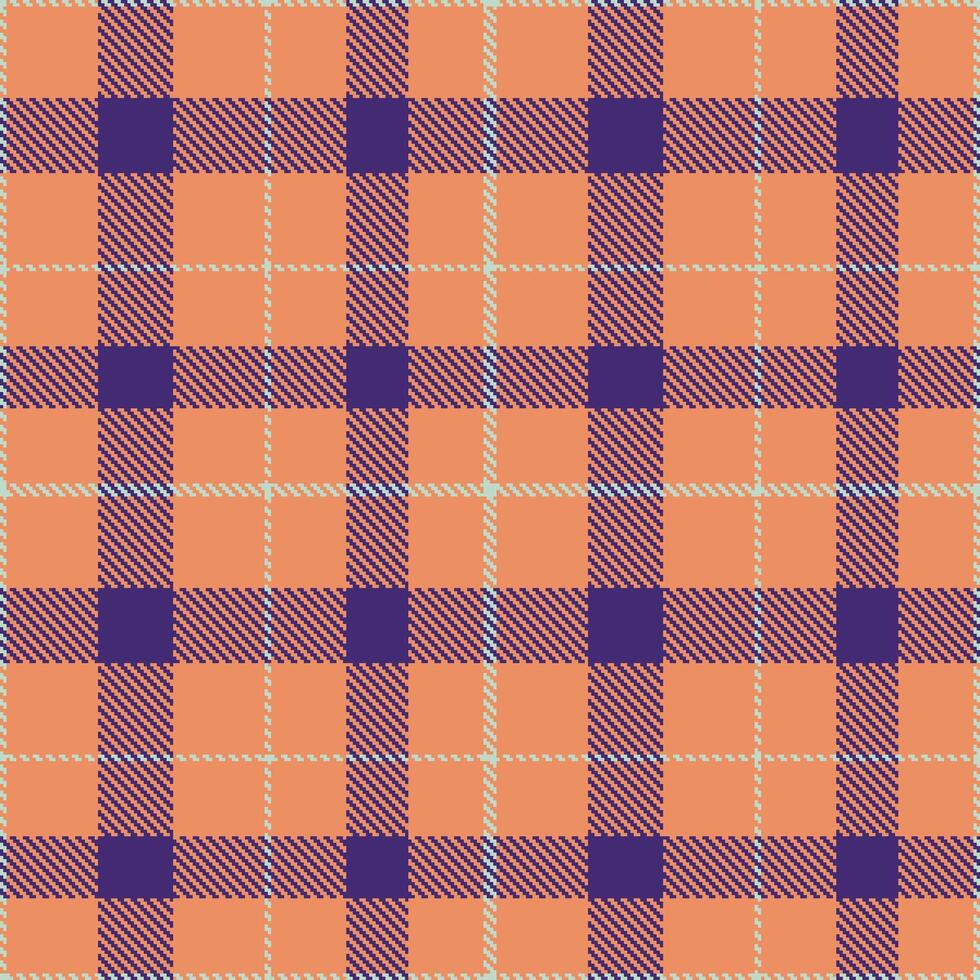 Modern Highland Sawtooth Aak and Deep Dusty Aqua Seamless Tartan Textile Design vector