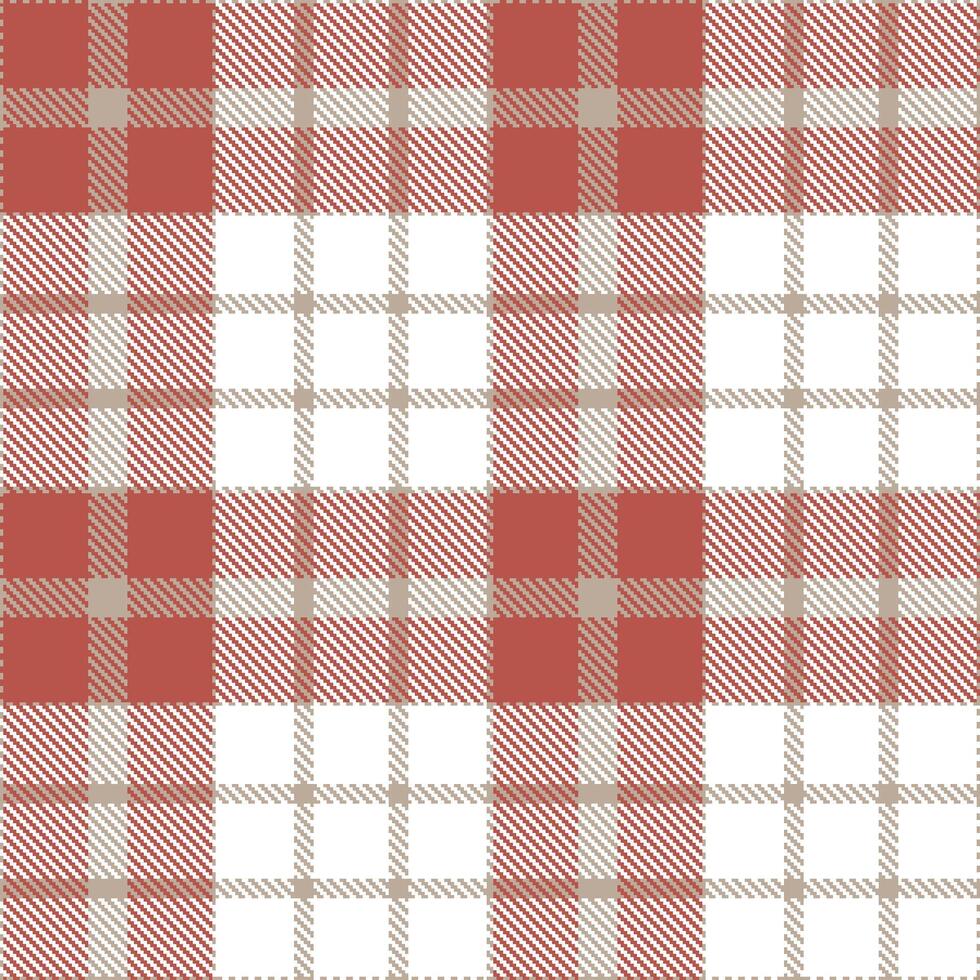Dusty Old Doeskin Tartan patterns fabric texture. Modern Bright White Seamless Tartan vector