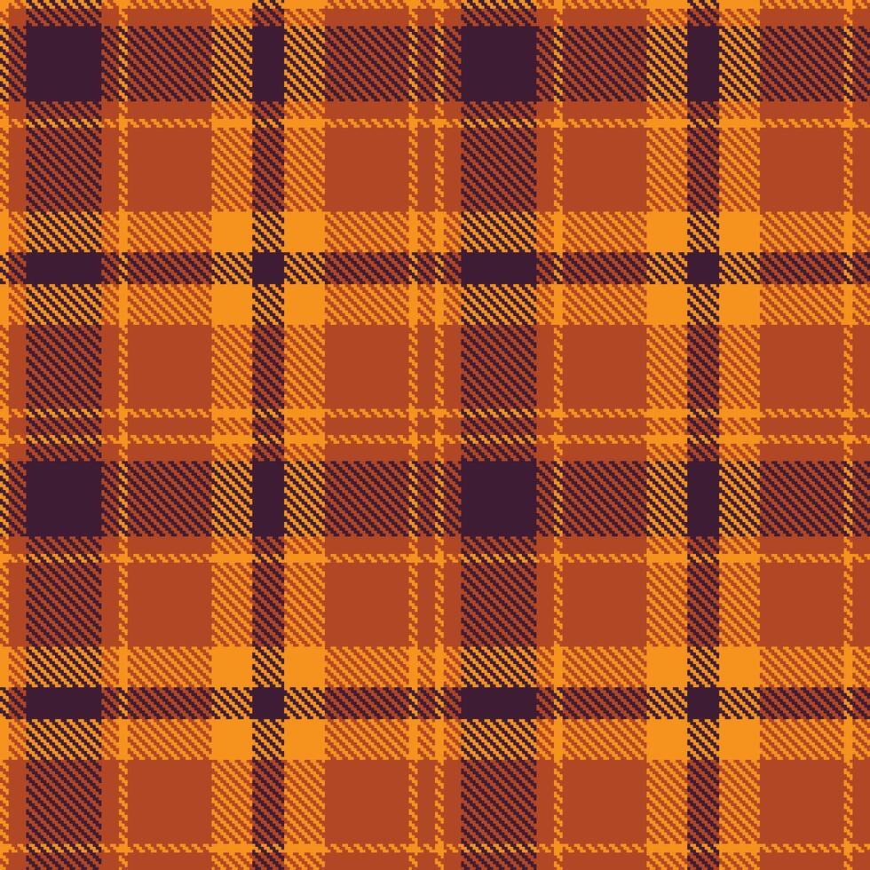 Modern Seamless Tartan featuring Muted Miami Marmalade and Sandy Cattail Red Textile Design vector