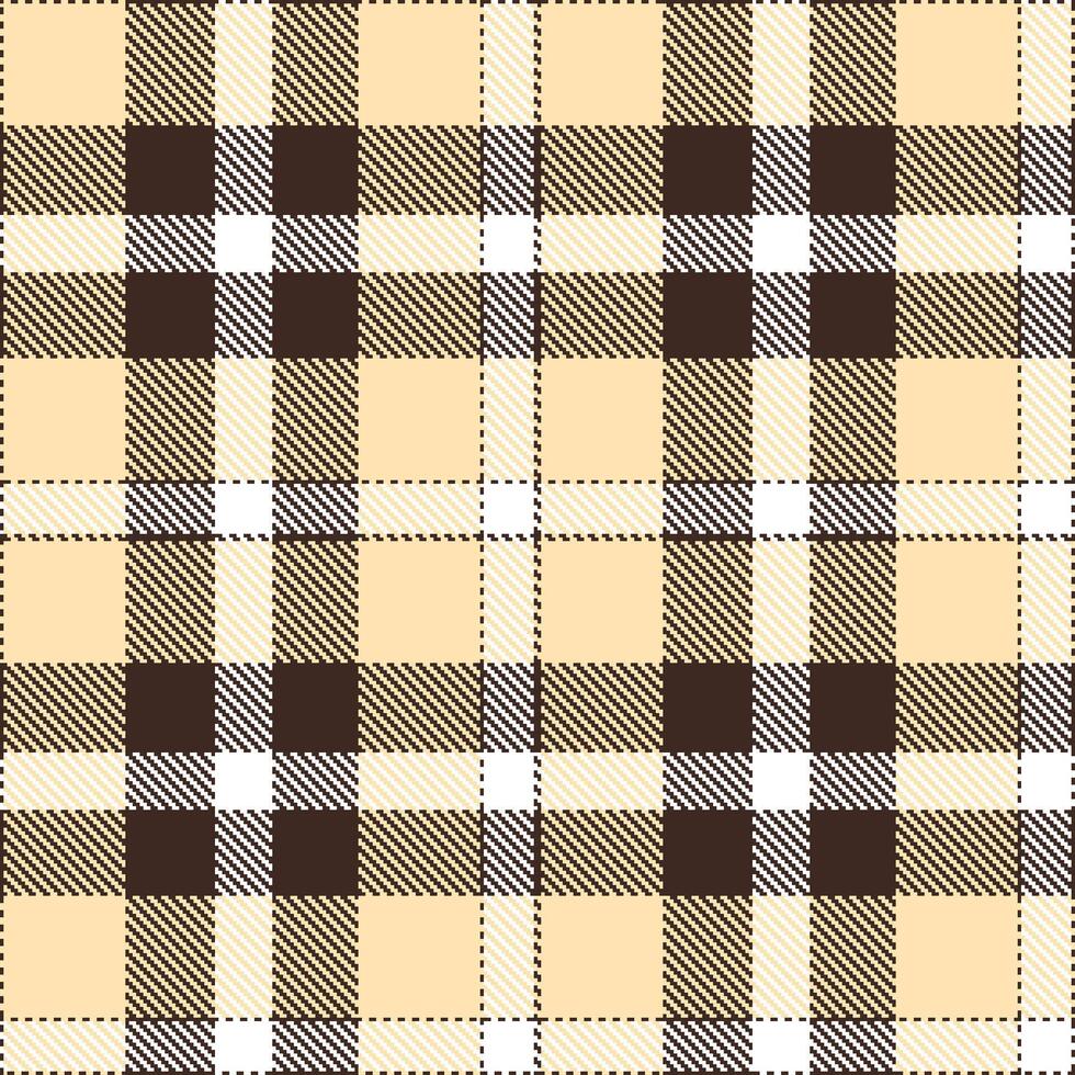 Modern Seamless Tartan featuring Rich Tree House and Neon Sunstitch Textile Design vector