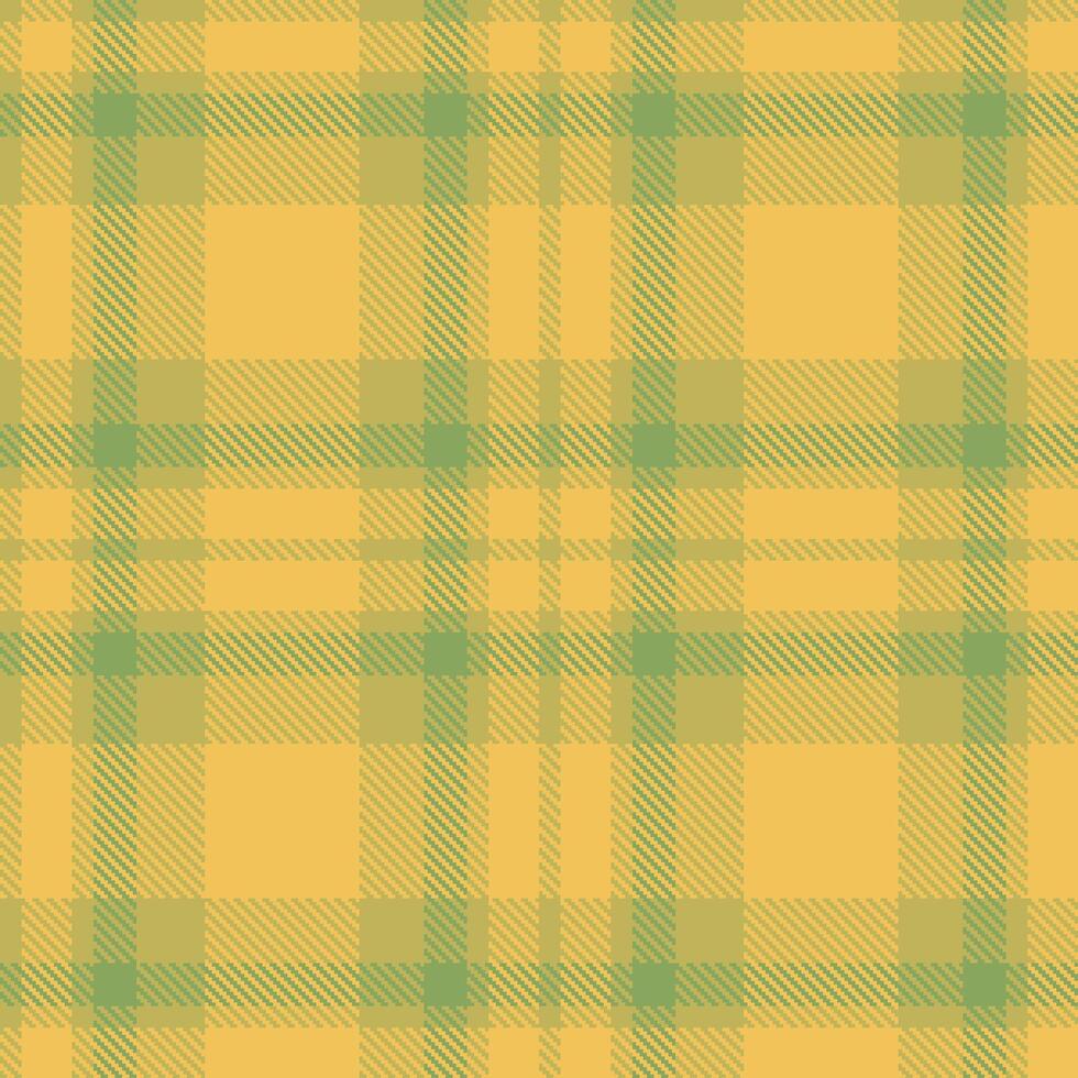 Cool Tarpon Green Seamless Tartan with Dusty Deep Fried Sun Rays accents Textile Design vector