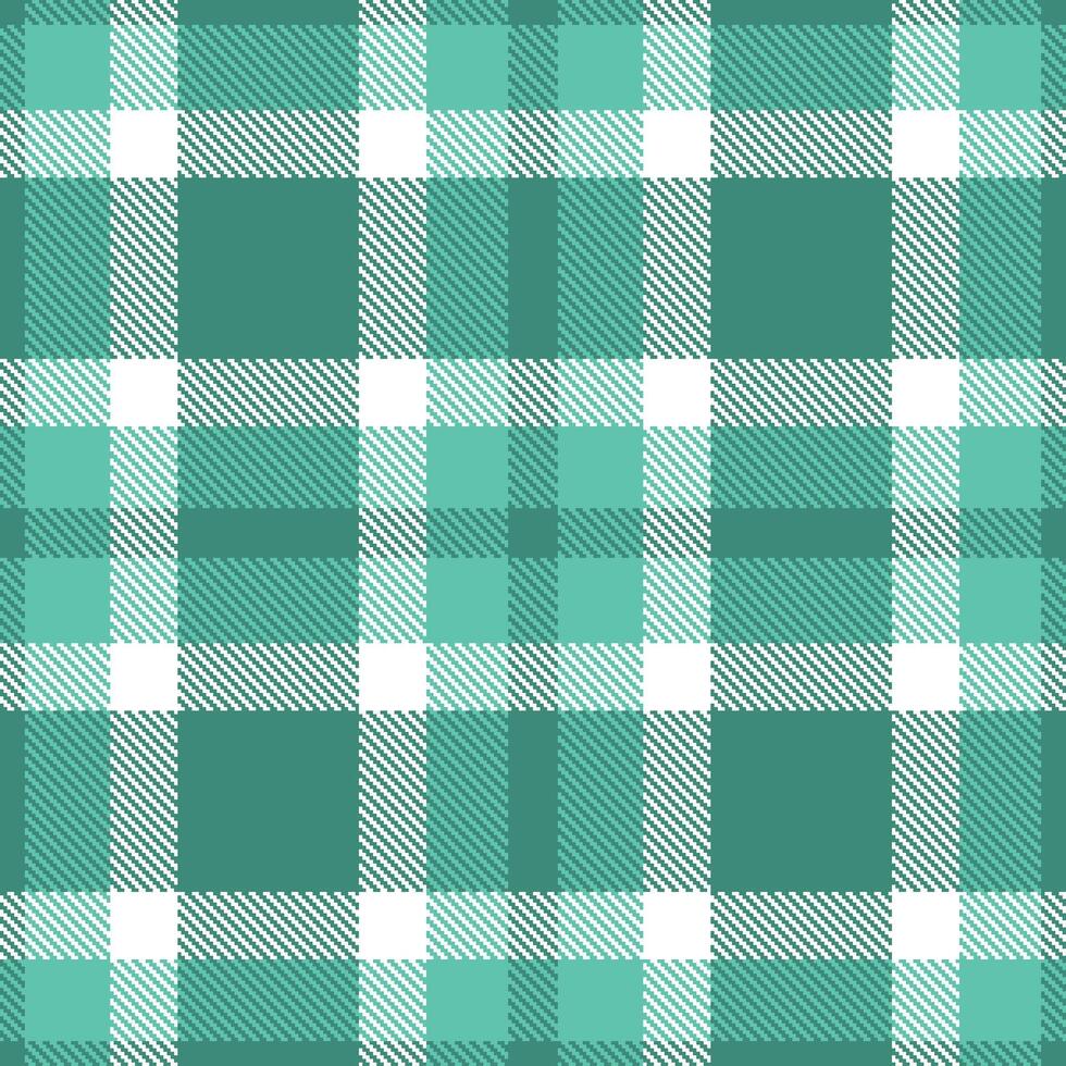 Plaid pattern seamless. Mellow Perky and Iridescent Aquamarine Tartan Textile Design. vector