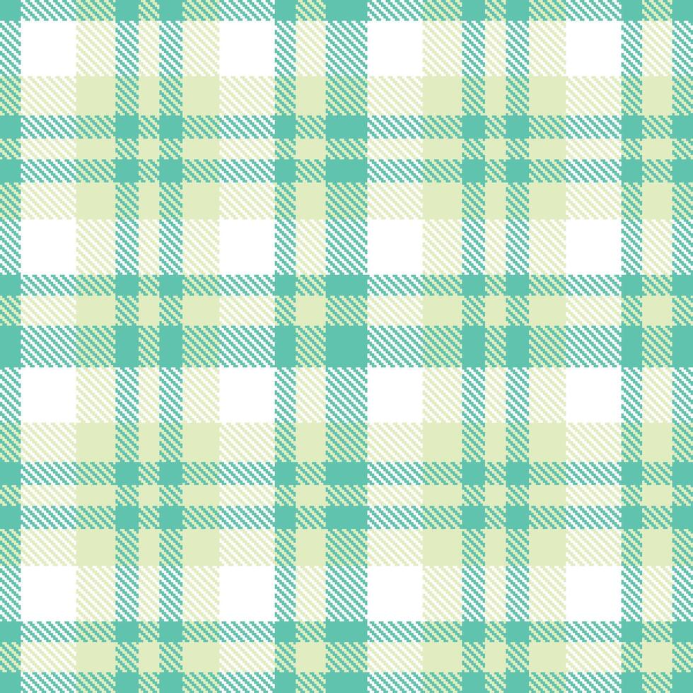Rustic Aquamarine Seamless Tartan with Rustic Herbal Vapors accents Textile Design vector