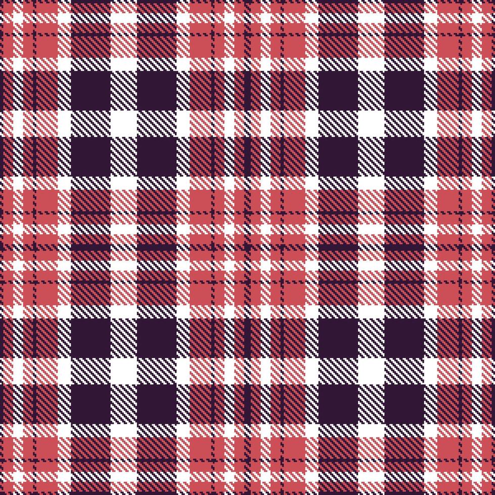 Modern Seamless Tartan featuring Bright Mandy and Cool Cultist Robe Textile Design vector
