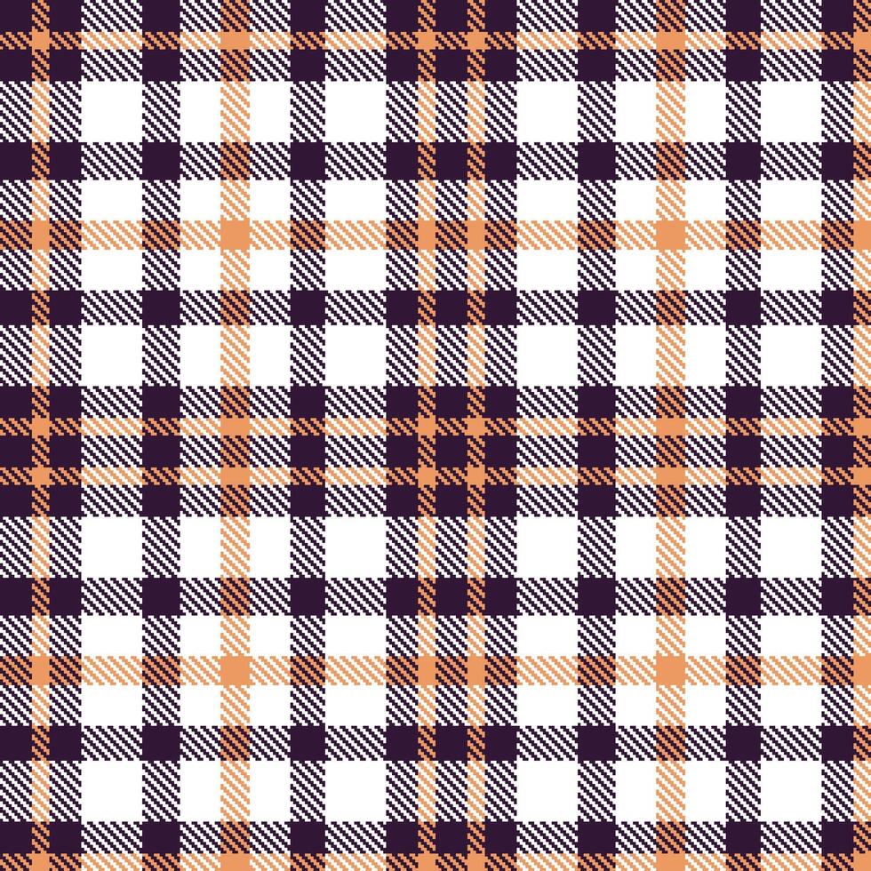 Modern Seamless Tartan featuring Cool Cultist Robe and Autumn White Textile Design vector