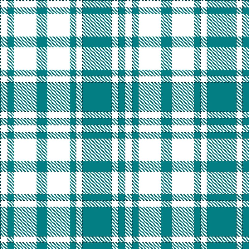 Modern Warm Midnight Green and Metallic White Seamless Tartan Textile Design vector