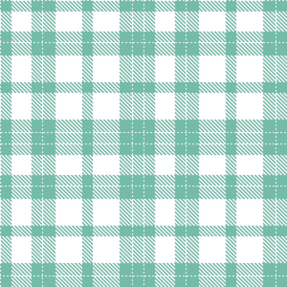 Plaid pattern seamless. Pastel White and Cool Sereni Teal Tartan Textile Design. vector