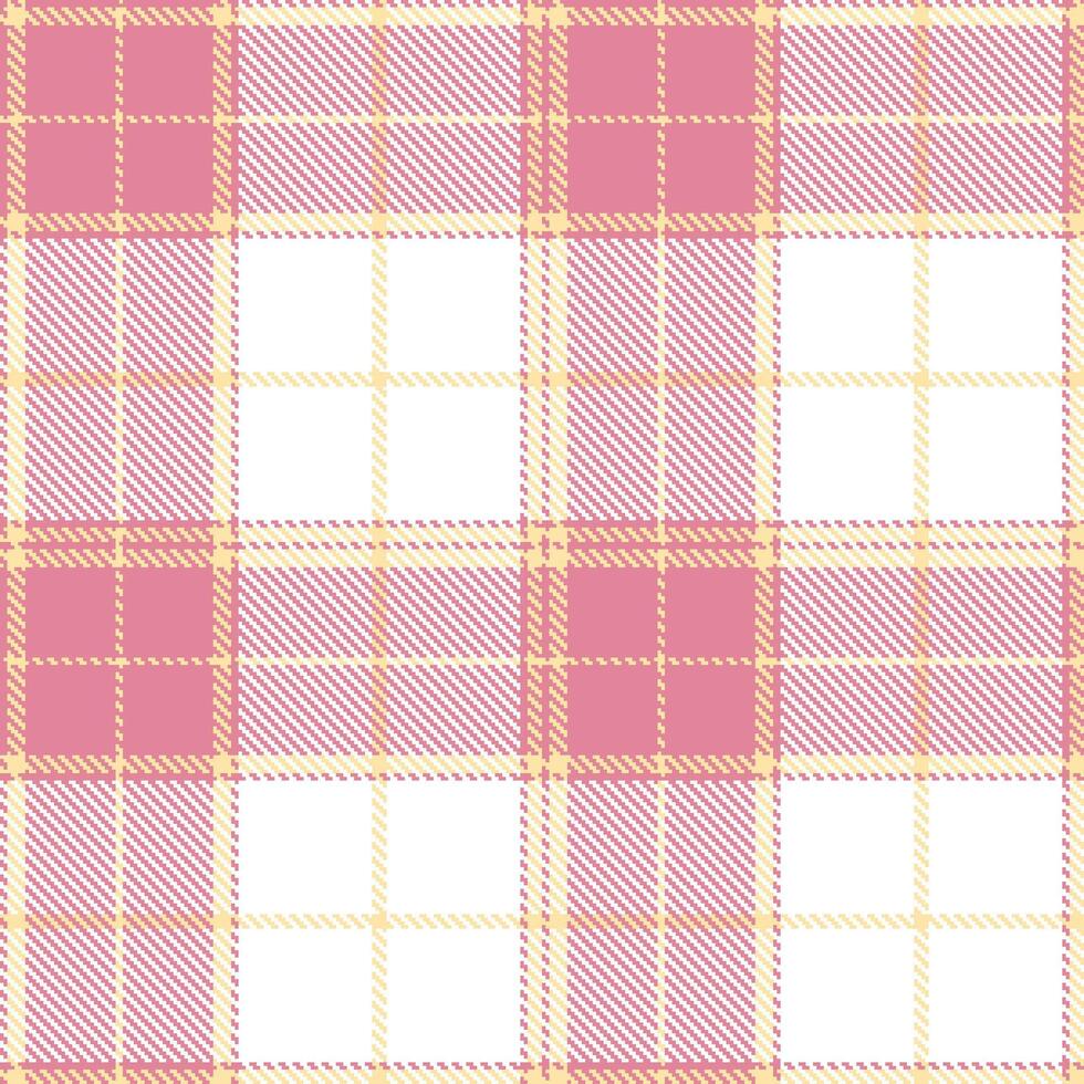 Modern Classic Rose Soiree and Vivid Sunflower Seed Seamless Tartan Textile Design vector