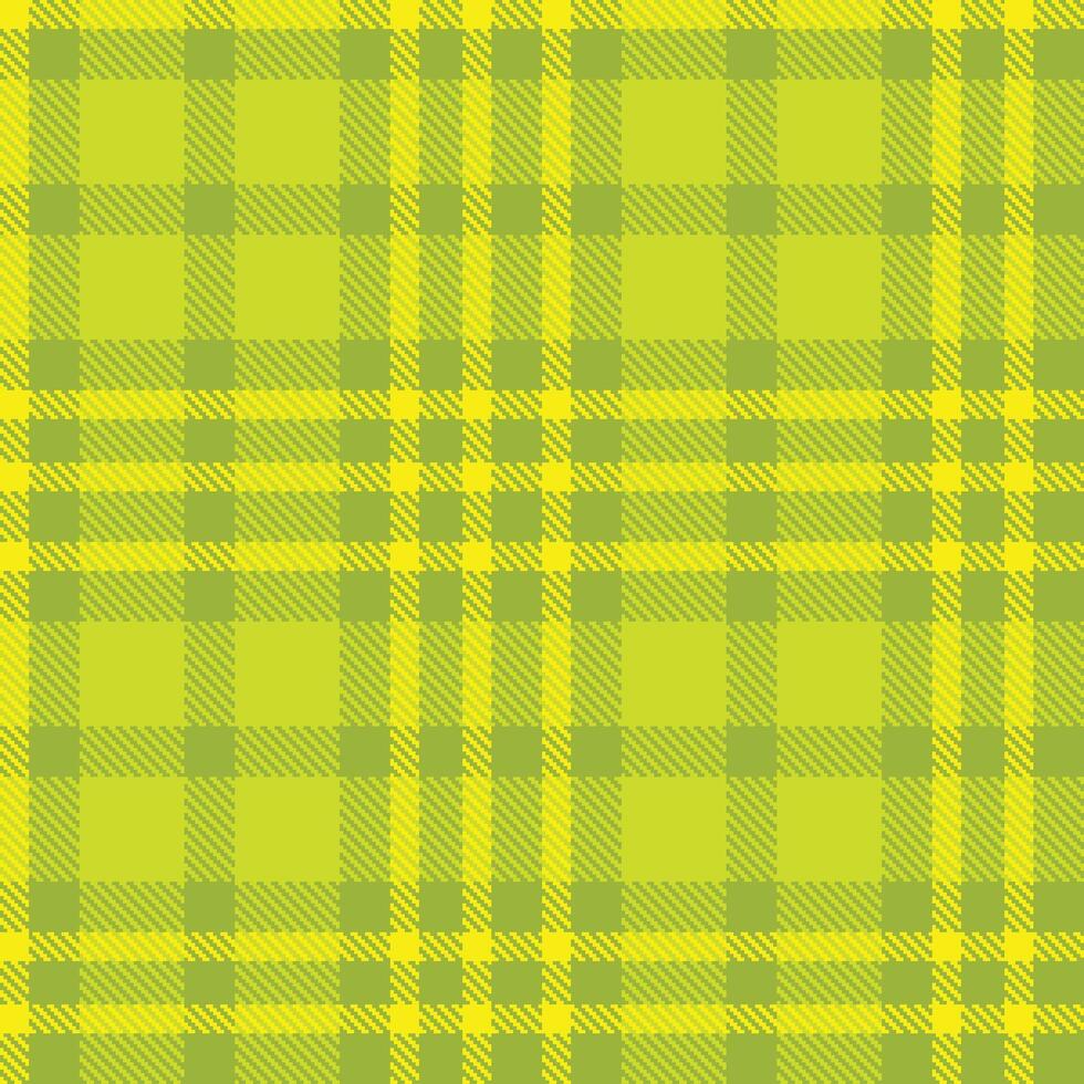 Modern Seamless Tartan featuring Neon Booger and Rustic Yellow Textile Design vector
