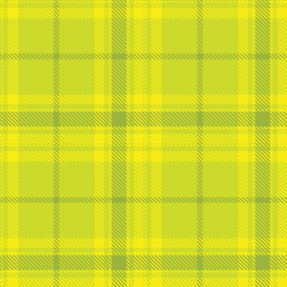 Modern Seamless Tartan featuring Vivid Goldzilla and Bright Yellow Textile Design vector