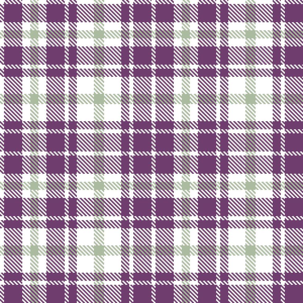 Modern Highland White and Rich Plum Seamless Tartan Textile Design vector