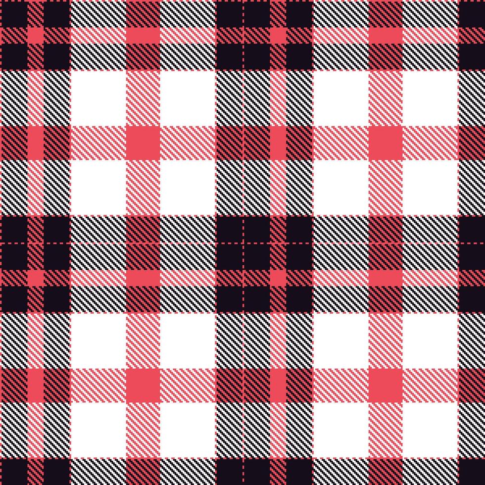 Modern Vivid Highlighter Red and Smoky Not Tonight Seamless Tartan Textile Design vector