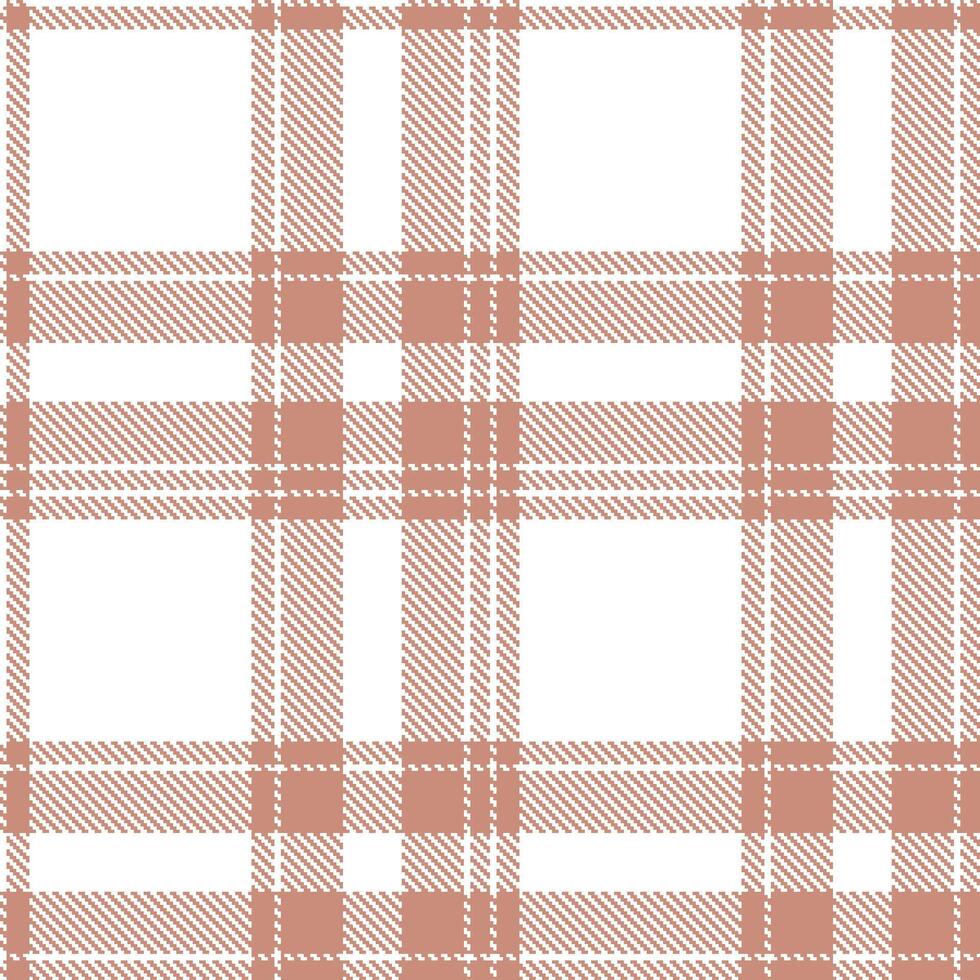 Mellow White Seamless Tartan with Bright Yum Raw Spam accents Textile Design vector