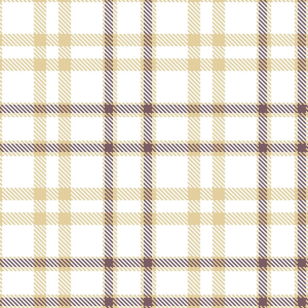 Modern Seamless Tartan featuring Dusty Prairie Land and Dark White Textile Design vector