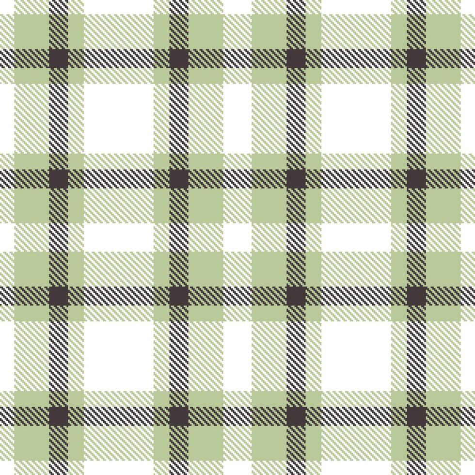 Soft Sprout Seamless Tartan with Deep White accents Textile Design vector