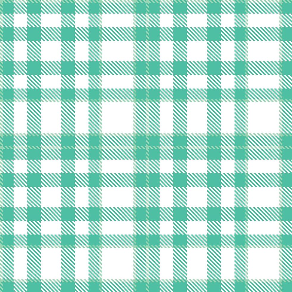 Pastel Jadeite and Dusky White Seamless Tartan Textile Design vector
