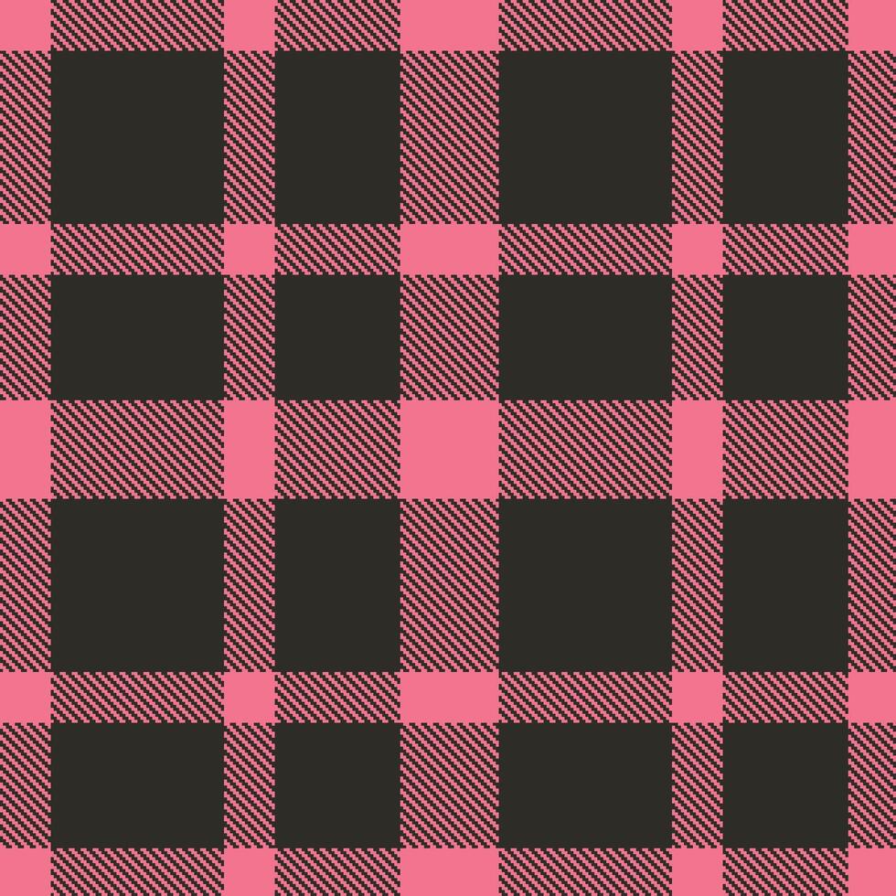 Modern Dusty Pink Explosion and Rich Maire Seamless Tartan Textile Design vector
